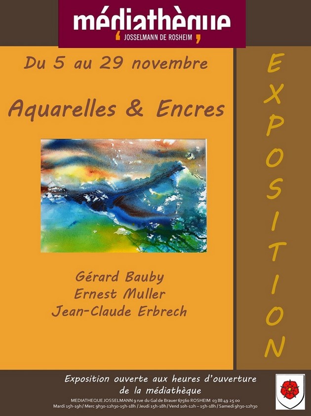 2019 10 23 exposition aquarelles et encres novembre 2019 a rosheim